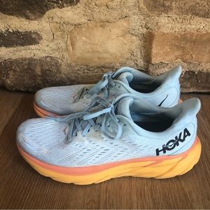 🔥HOKA🔥WOMENs Clifton 8 BLUE sneakers sz 9.5 price firm
